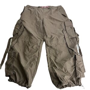 vanilla star jeans beige cargo buckle crop pants Size S